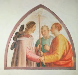 Le Christ apparaissant sur le chemin d